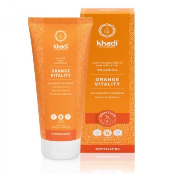 Khadi Ayurvedisches Elixier Shampoo Orange Vitality bei schnell fettendem Haar